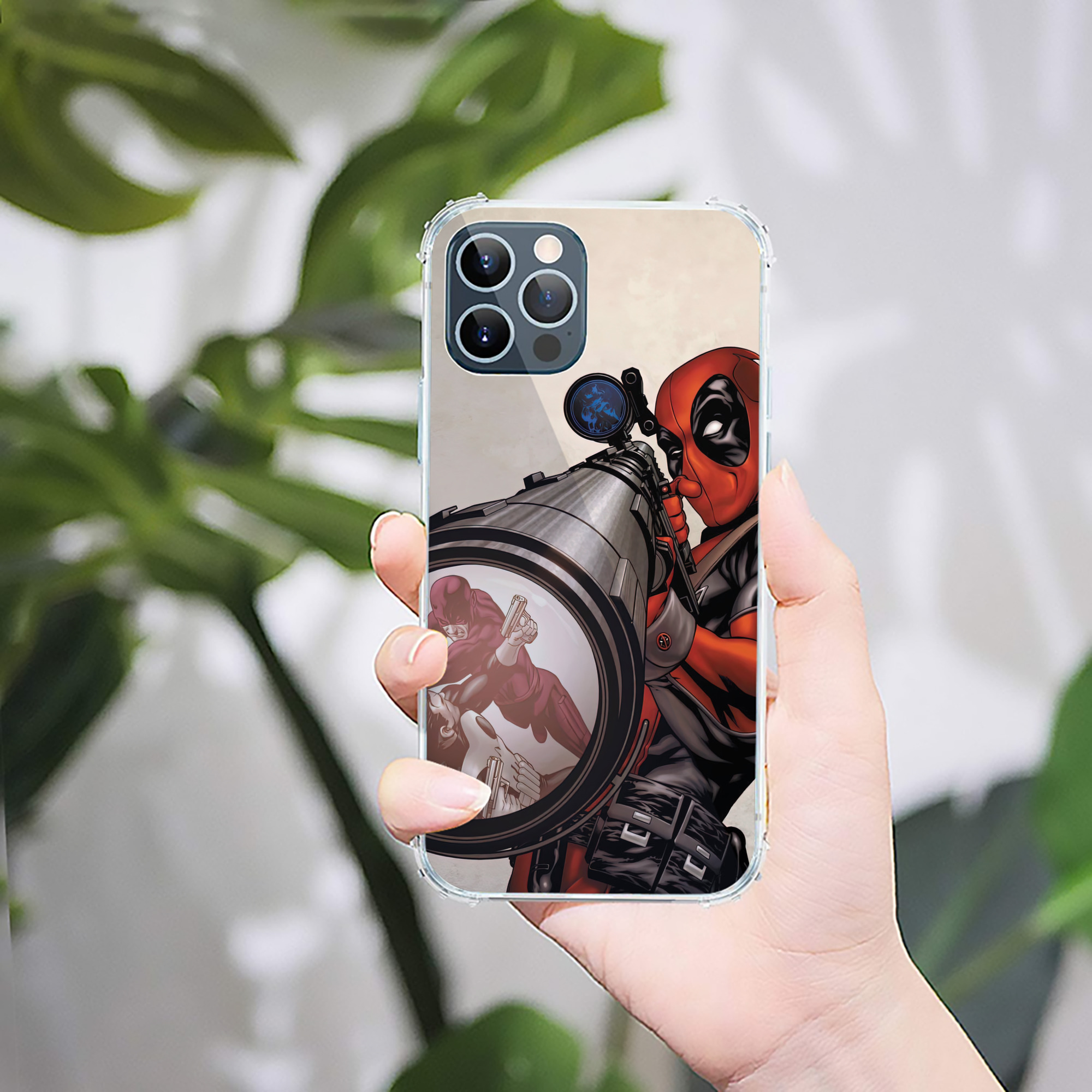 （画像用） Deadpool デッドプール 【iPhone 12シリーズ対応】透明スマホケース（クリアソフトケース）